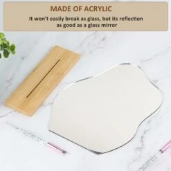 Miroirs Décoratifs De Table, Miroir Acrylique En Forme D'étoile Irrégulière Avec Base En Bois, Pour Le Maquillage Et La Décoration à La Maison Lefou -ATMOSPHERA || VIDAXL || Safavieh Soldes 66322311 4