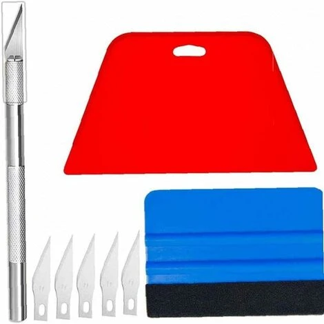 Outils De Film Pour Papier Peint,Fenêtre Voiture,Carrelage Vinyle,Raclette Pour Pose Adhesif,avec Squeegee Au Silicone,Couteau Universel Et Des Lames,8 Pcs, Oi-FRIS 3 Outils De Film Pour Papier Peint,Fenêtre Voiture,Carrelage Vinyle,Raclette Pour Pose Adhesif,avec Squeegee Au Silicone,Couteau Universel Et Des Lames,8 Pcs, Oi-FRIS