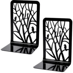 Serre Livres En Métal Presse Cale Bloque Livre Design, Signet Inclus, Bookends Robustes Pour étagère, Bibliothèque, Bureau, Écoles, Librairie, Lot De 4 -ATMOSPHERA || VIDAXL || Safavieh Soldes 66651966 2