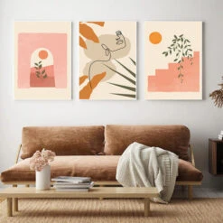 RHAFAYRE 6 Pièces Impressions D'Art Mural Ligne Minimaliste Affiches D'Art Esthétique Moderne Abstrait Boho Art Mural De Dessin Géométrique De Paysage Visage De Femme Sans Cadre, 2025 CM -ATMOSPHERA || VIDAXL || Safavieh Soldes 66815768 3
