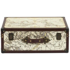 COOPER - Lot De 2 Malles De Rangements Mappemonde Vintage 11 COOPER - Lot De 2 Malles De Rangements Mappemonde Vintage -ATMOSPHERA || VIDAXL || Safavieh Soldes 67276793 5