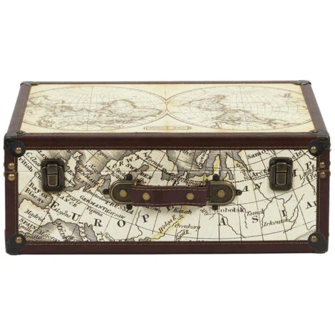 COOPER - Lot De 2 Malles De Rangements Mappemonde Vintage 7 COOPER - Lot De 2 Malles De Rangements Mappemonde Vintage – Image 5