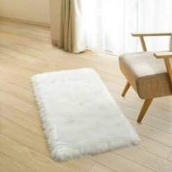 Tapis En Chambre De Mouton Synthétique,Tapis Fausse Fourrure,Cozy Sensation Comme Véritable Laine Tapis En Fourrure Synthétique, Man Made Luxe Laine Tapis De Canapé Coussin(Blanc, 60x90cm Carré) -ATMOSPHERA || VIDAXL || Safavieh Soldes 67445704 5