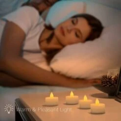 Bougies LED Sans Flamme - 24 Bougies Chauffe-plat LED Vacillantes - Blanc Chaud - Fonctionnent Avec Piles CR2032 - Pour Mariage, Noël, Pâques, Fête -ATMOSPHERA || VIDAXL || Safavieh Soldes 67445720 3