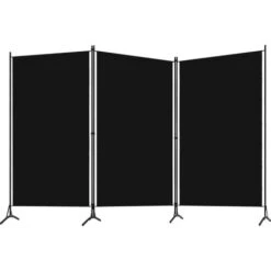 Paravent Cloison De Séparation / 3 Panneaux Noir 260x180 Cm -ATMOSPHERA || VIDAXL || Safavieh Soldes 67652564 2