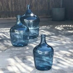 Bonbonne Dame Jeanne En Verre Recyclé Bleu 4L
