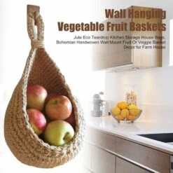 Déstockage Paniers De Fruits Et Légumes Suspendus Au Mur, Corbeille De Fruits Ou De Légumes Tissée à La Main En Forme De Goutte D'eau De Jute, Panier De Rangement Suspendu De Cuisine (Hauteur 14cm, L 9 Déstockage Paniers De Fruits Et Légumes Suspendus Au Mur, Corbeille De Fruits Ou De Légumes Tissée à La Main En Forme De Goutte D'eau De Jute, Panier De Rangement Suspendu De Cuisine (Hauteur 14cm, L -ATMOSPHERA || VIDAXL || Safavieh Soldes 68566548 3