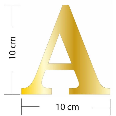 Lettre Miroir Or Décorative Plexiglass. Lettrage Or Adhésif Plastique. Lettre Autocollante Pour Prénom, Décoration Mariage, Enseigne - A - 10 Cm 5 Lettre Miroir Or Décorative Plexiglass. Lettrage Or Adhésif Plastique. Lettre Autocollante Pour Prénom, Décoration Mariage, Enseigne - A - 10 Cm – Image 3