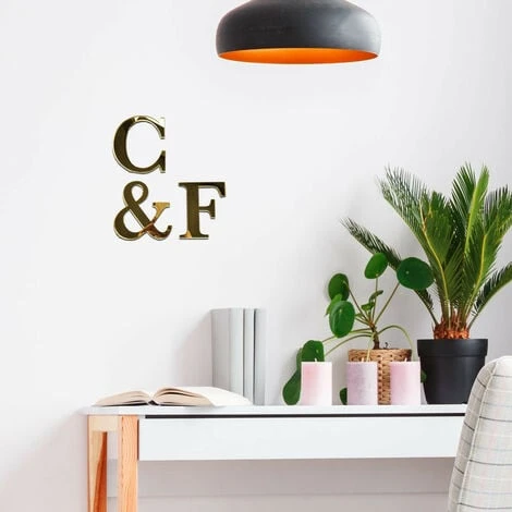 Lettre Miroir Or Décorative Plexiglass. Lettrage Or Adhésif Plastique. Lettre Autocollante Pour Prénom, Décoration Mariage, Enseigne - A - 10 Cm 7 Lettre Miroir Or Décorative Plexiglass. Lettrage Or Adhésif Plastique. Lettre Autocollante Pour Prénom, Décoration Mariage, Enseigne - A - 10 Cm – Image 5