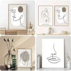 Affiche Decoration Murale, Ensemble D'images De Abstraites Ligne, Modernes Tableaux, Posters Et Arts Décoratifs Pour La Maison, Salon, Chambre - Sans Cadre (4xA4,2130cm) 11 Affiche Decoration Murale, Ensemble D'images De Abstraites Ligne, Modernes Tableaux, Posters Et Arts Décoratifs Pour La Maison, Salon, Chambre - Sans Cadre (4xA4,2130cm) -ATMOSPHERA || VIDAXL || Safavieh Soldes 68847770 5