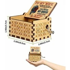 Déstockage Boîte à Musique En Bois - Cadeau Pour épouse, Manivelle - Vintage - Boîte à Musique Créative - Pour Femme Chère Petite Amie - Saint Valentin, Anniversaire, Mariage, Anniversaire De Mariage -ATMOSPHERA || VIDAXL || Safavieh Soldes 69252127 3