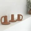 Set De 3 Bougeoirs En Terre Cuite Terracotta Alma Fait Main -ATMOSPHERA || VIDAXL || Safavieh Soldes 69611987 1