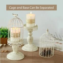 Chandelier à Cage à Oiseaux Vintage, Chandeliers Décoratifs Pour Tables De Mariage, Ornements Pour Chandeliers Sculptés En Fer Forgé, S + L -ATMOSPHERA || VIDAXL || Safavieh Soldes 69642720 4