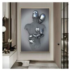 GP Amour Coeur 3D Effet Mur Art Abstrait Métal Sculpture Toile Moderne Peinture Mur Décor 3040cm Gris 7 GP Amour Coeur 3D Effet Mur Art Abstrait Métal Sculpture Toile Moderne Peinture Mur Décor 3040cm Gris -ATMOSPHERA || VIDAXL || Safavieh Soldes 70540645 2