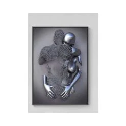 GP 3D Effet Mur Art Abstrait Métal Sculpture Toile Moderne Peinture Décoration Murale 3040cm Gris -ATMOSPHERA || VIDAXL || Safavieh Soldes 70541647 3