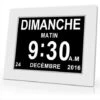 GP Horloge Calendrier Numérique One Piece 7 Pouces Avec Date Et Heure, Horloge Alzheimer Pour Parents, Rappel De Médicaments Pour Grands-parents Et Enfants - Blanc - 20414324mm -ATMOSPHERA || VIDAXL || Safavieh Soldes 70542047 1
