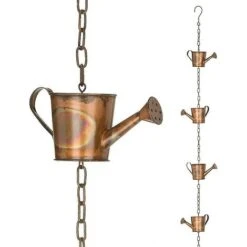 Chaîne De Pluie De Bouilloire Anneaux En Métal Chaînes De Pluie De Bouilloires Chaîne De Attrape-pluie Décorative à Suspendre