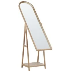 Miroir Sur Pied 43 X 170 Cm Avec Étagère Inférieure Cadre En Bois Clair Chambery -ATMOSPHERA || VIDAXL || Safavieh Soldes 71625739 5