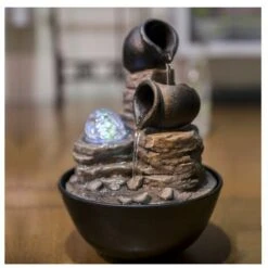 Fontaine Nature Verso - H 25 Cm - LED - Livraison Gratuite