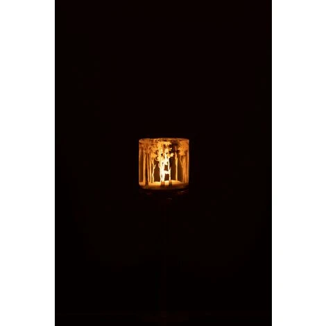 Photophore Sur Pied Arbres Verre Or Small H. 25cm 5 Photophore Sur Pied Arbres Verre Or Small H. 25cm – Image 3