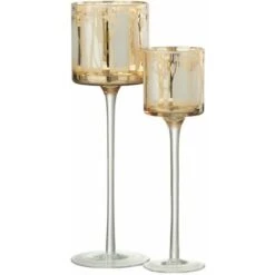 Photophore Sur Pied Arbres Verre Or Large H. 30cm -ATMOSPHERA || VIDAXL || Safavieh Soldes 72231067 4