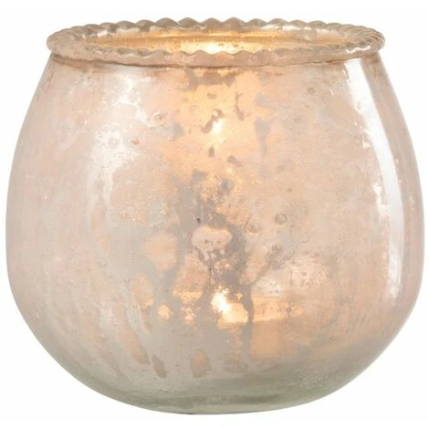 Photophore Verre Rose Small H. 9cm 4 Photophore Verre Rose Small H. 9cm – Image 2