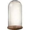 Cloche Ronde Bois/verre Transparent/marron Fonce H. 50 Cm 2 Cloche Ronde Bois/verre Transparent/marron Fonce H. 50 Cm -ATMOSPHERA || VIDAXL || Safavieh Soldes 72231717 1