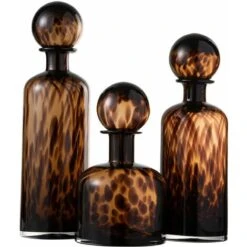 Bouteille + Bouchon Tache Décoratif Verre Marron/noir H. 39,5 Cm -ATMOSPHERA || VIDAXL || Safavieh Soldes 72232873 3