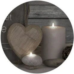 Toile à LED Bougies Et Galets 90 X 30cm Gris, Taupe -ATMOSPHERA || VIDAXL || Safavieh Soldes 72313665 3