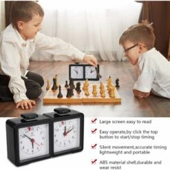 Horloge D'échecs, Pendule D'Échecs Chess Clock Chronomètre Professionnel D'échecs, Garde D'horloges D'échecs Mécanique,Horloge D'échecs Compte à Rebours -ATMOSPHERA || VIDAXL || Safavieh Soldes 72517540 5