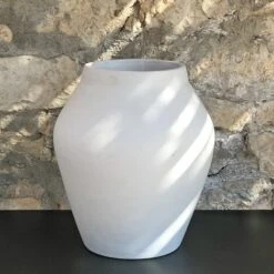 Vase Forme Amphore En Terre Cuite Blanc Alma Fait Main -ATMOSPHERA || VIDAXL || Safavieh Soldes 72642431 4