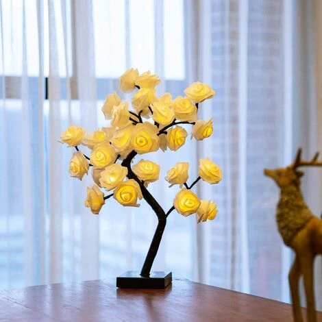 45cm Arbre Lumière De Décoration à 36 LED, Lampe De Nuit Rose Arbre De Table Pour La Décoration De La Maison, Du Mariage Et De Noël, Blanc Chaud - ST0003 4 45cm Arbre Lumière De Décoration à 36 LED, Lampe De Nuit Rose Arbre De Table Pour La Décoration De La Maison, Du Mariage Et De Noël, Blanc Chaud - ST0003 – Image 2