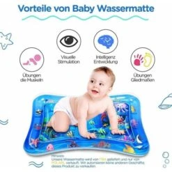 Tapis D'eau B��b��, Tapis De Jeu Aquatique Sans BPA, Jouet B��b�� 3 6 9 Mois, Tapis Gonflable Pour Le Ventre (65 X 50 Cm) -ATMOSPHERA || VIDAXL || Safavieh Soldes 73211961 2