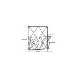 Porte-revues Suspendu En Métal Porte-revues Porte-journaux Panier à Journaux Porte-examen Mural Magazines Livres Documents De Bureau (Noir) -ATMOSPHERA || VIDAXL || Safavieh Soldes 73258005 3