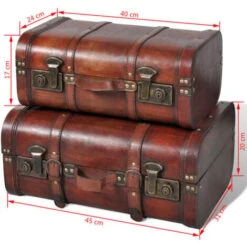 Coffre De Rangement Vintage Bois Marron 2 Pcs VidaXL 9 Coffre De Rangement Vintage Bois Marron 2 Pcs VidaXL -ATMOSPHERA || VIDAXL || Safavieh Soldes 733160 3