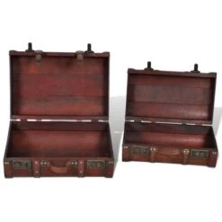 Coffre De Rangement Vintage Bois Marron 2 Pcs VidaXL 11 Coffre De Rangement Vintage Bois Marron 2 Pcs VidaXL -ATMOSPHERA || VIDAXL || Safavieh Soldes 733160 5