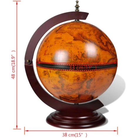 Support De Vin Sous Forme De Globe Bois D'eucalyptus VidaXL 7 Support De Vin Sous Forme De Globe Bois D'eucalyptus VidaXL – Image 5