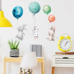 Dessin Animé Lapin Ballon Stickers Muraux Enfants Chambre Décoration Lapin Papier Peint Décalcomanies -ATMOSPHERA || VIDAXL || Safavieh Soldes 73755095 4