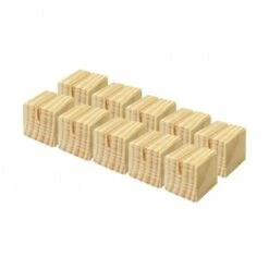 Socle Cube En Bois Brut De Dimensions 3,6 X 3,6 X 3,6 Cm Avec Rainure Inclinée - Lot De 10