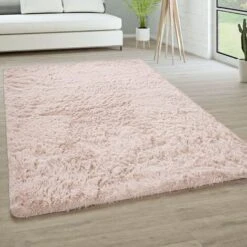 Paco Home Tapis De Salon Poils Longs Fausse Fourrure Shaggy Moelleux Monochrome 200x290 Cm, Crème