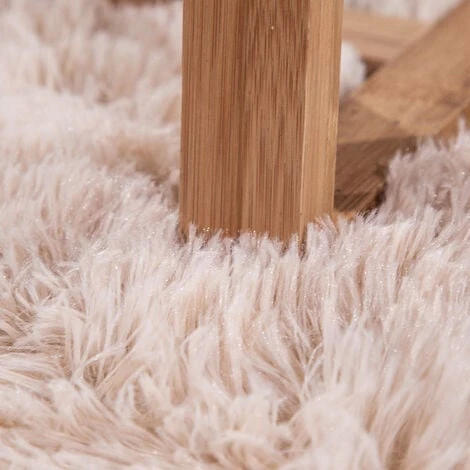 Paco Home Tapis De Salon Poils Longs Fausse Fourrure Shaggy Moelleux Monochrome 200x290 Cm, Crème 5 Paco Home Tapis De Salon Poils Longs Fausse Fourrure Shaggy Moelleux Monochrome 200x290 Cm, Crème – Image 3