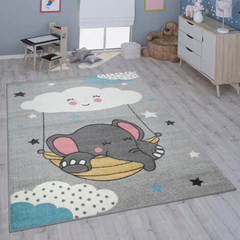 Paco Home Tapis Pour Enfant Chambre D'Enfant Fille Garçon Différents Motifs Et Tailles 80x150 Cm, Gris 3 Paco Home Tapis Pour Enfant Chambre D'Enfant Fille Garçon Différents Motifs Et Tailles 80x150 Cm, Gris