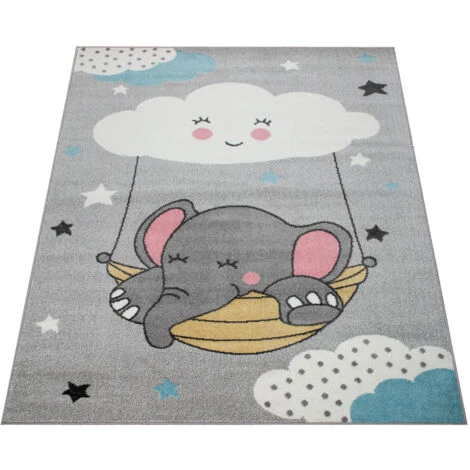 Paco Home Tapis Pour Enfant Chambre D'Enfant Fille Garçon Différents Motifs Et Tailles 80x150 Cm, Gris 7 Paco Home Tapis Pour Enfant Chambre D'Enfant Fille Garçon Différents Motifs Et Tailles 80x150 Cm, Gris – Image 5