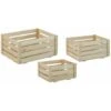 Caisse De Rangement En Pin Brut (Lot De 3) -ATMOSPHERA || VIDAXL || Safavieh Soldes 7452879 1