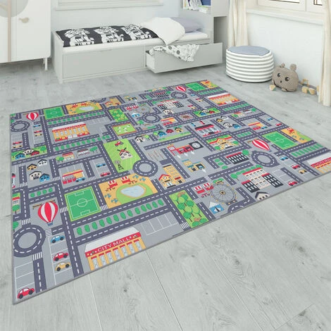 Paco Home Tapis De Jeu Chambre Enfant Gris Routes Filles Garçons 100x200 Cm, Gris 3 3 Paco Home Tapis De Jeu Chambre Enfant Gris Routes Filles Garçons 100x200 Cm, Gris 3