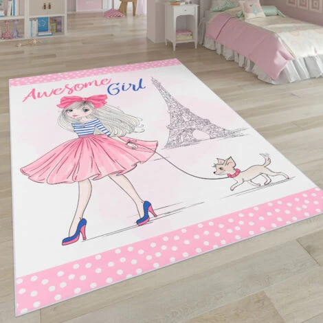 Paco Home Tapis Pour Enfant Tapis Lavable Chambre Enfant Étoile Lune Et Carreaux 160x230 Cm, Pink 5 3 Paco Home Tapis Pour Enfant Tapis Lavable Chambre Enfant Étoile Lune Et Carreaux 160x230 Cm, Pink 5
