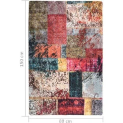 Tapis Lavable Antidérapant Patchwork 80x150 Cm Multicolore -ATMOSPHERA || VIDAXL || Safavieh Soldes 74645758 5