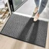 Déstockage Tapis Exterieur Terrasse Paillasson Extérieur Et Interieur Tapis Entree Antidérapant Et Anti-Poussière Tapis De Porte Lavable Cuttable Couloir Chambre - 50 × 80cm Gris -ATMOSPHERA || VIDAXL || Safavieh Soldes 74750402 1