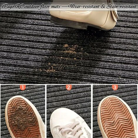 Déstockage Tapis Exterieur Terrasse Paillasson Extérieur Et Interieur Tapis Entree Antidérapant Et Anti-Poussière Tapis De Porte Lavable Cuttable Couloir Chambre - 50 × 80cm Gris 4 Déstockage Tapis Exterieur Terrasse Paillasson Extérieur Et Interieur Tapis Entree Antidérapant Et Anti-Poussière Tapis De Porte Lavable Cuttable Couloir Chambre - 50 × 80cm Gris – Image 2