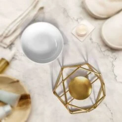 RHAFAYRE Huile Parfumée élégante Et Romantique Pour Bougies - Brûleur à Huile Géométrique - Bougie Aromatique-Bougeoir - Décoration Intérieure Ministère - Oil Burner Doré -ATMOSPHERA || VIDAXL || Safavieh Soldes 74786324 5